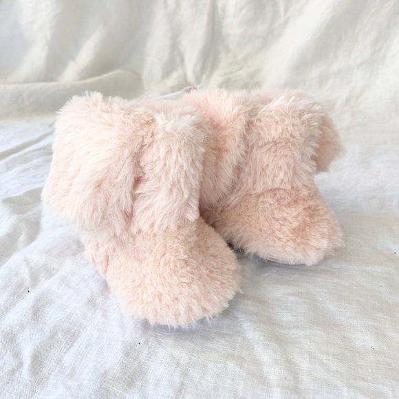 NWT - Rising Star Pink Bunny Booties Slippers - Picture 3 of 12